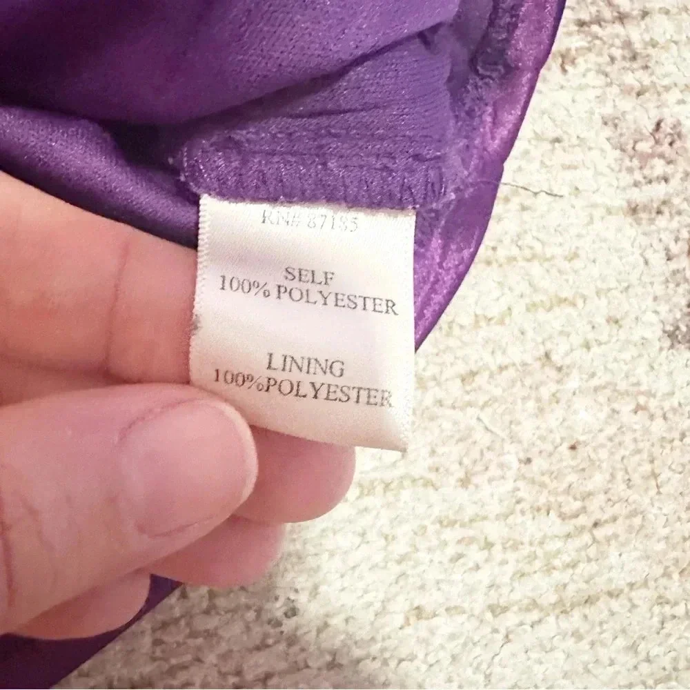 Y2K Studio Y  Purple ruched top size medium - Picture 10 of 12